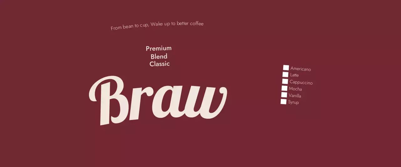 갈색 빈티지 커피 광고