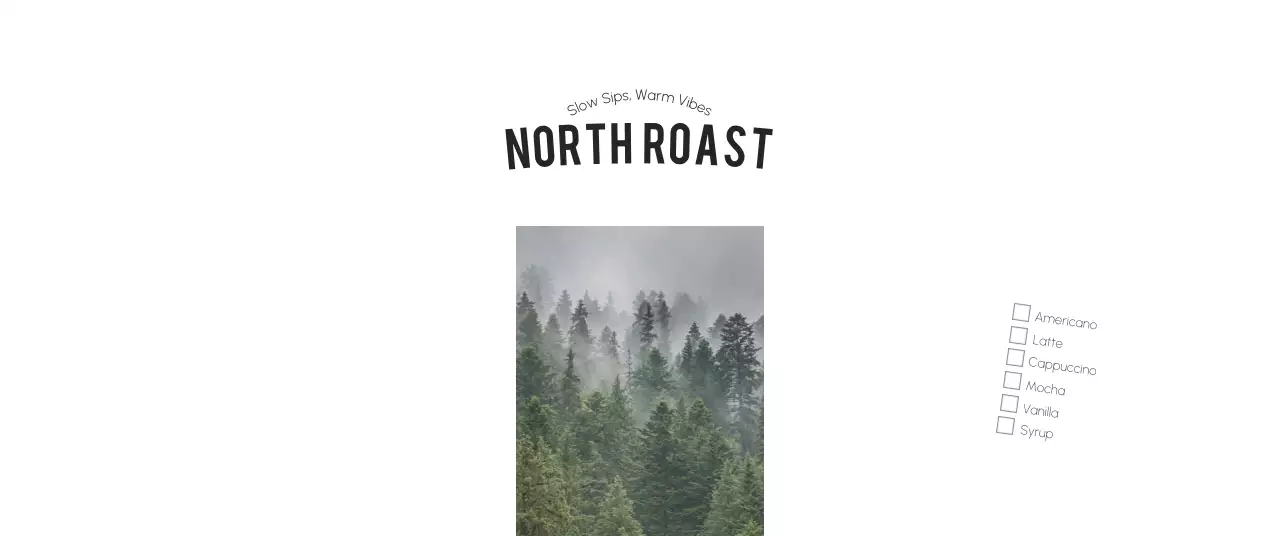 흰색 미니멀 커피 광고