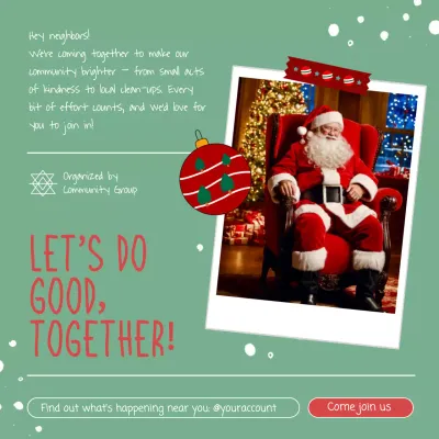 Green Festive Community Participation Announcement