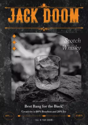 Promote Black Vintage Hope Whiskey Jack