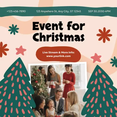 Playful Christmas Event Announcement