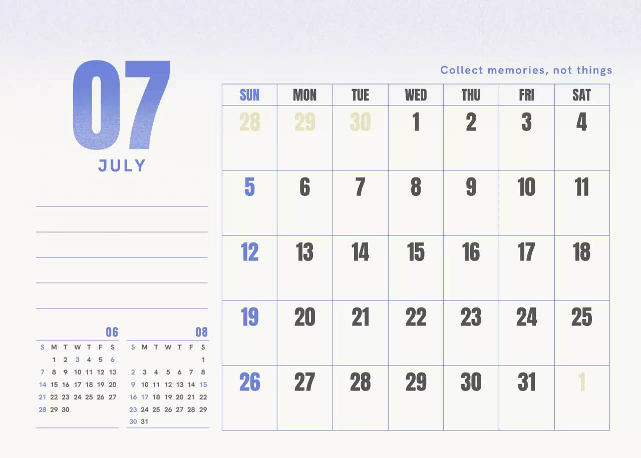 핑크 심플 달력 캘린더