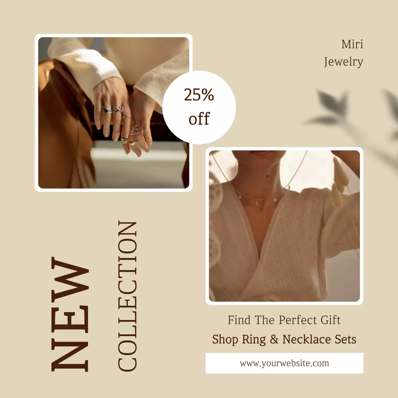 베이지 모던 주얼리 프로모션