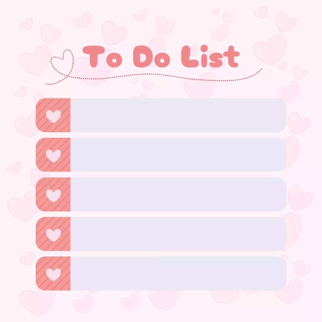 핑크 아기자기한 생활 리스트