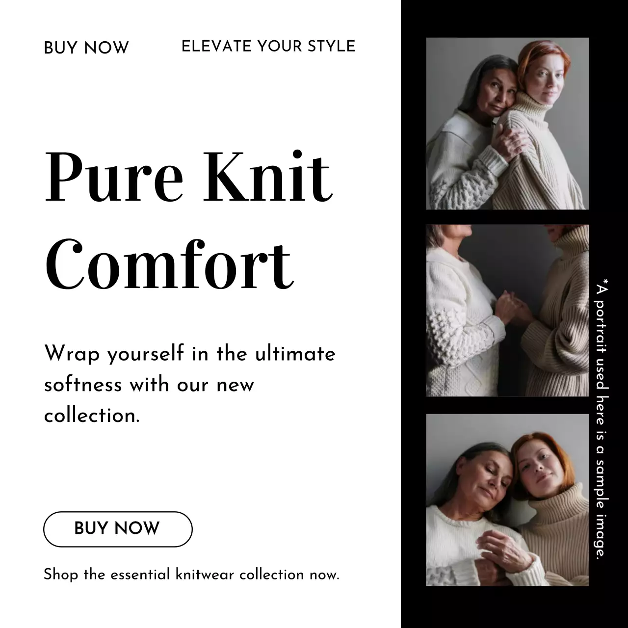 검정 모던 패션 광고