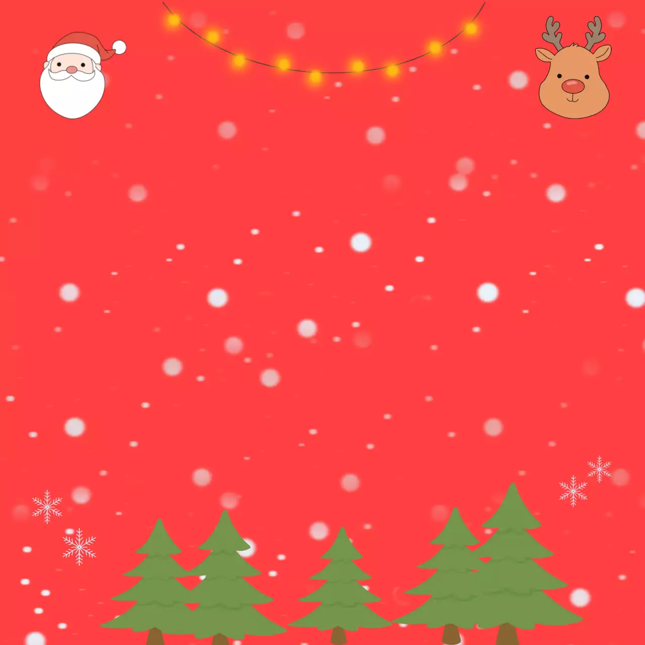 빨강 심플 크리스마스 엽서