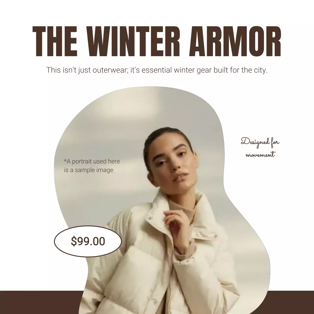 베이지 모던 패션 광고