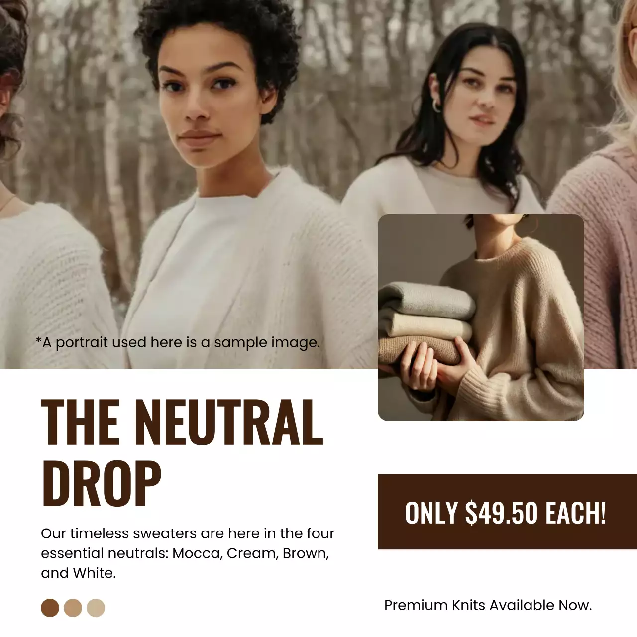 베이지 모던 패션 제품 홍보