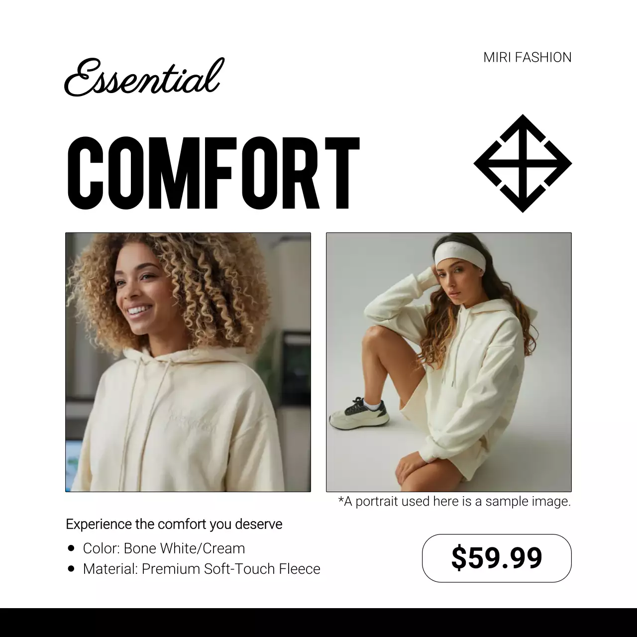 흰색 모던 패션 제품 홍보