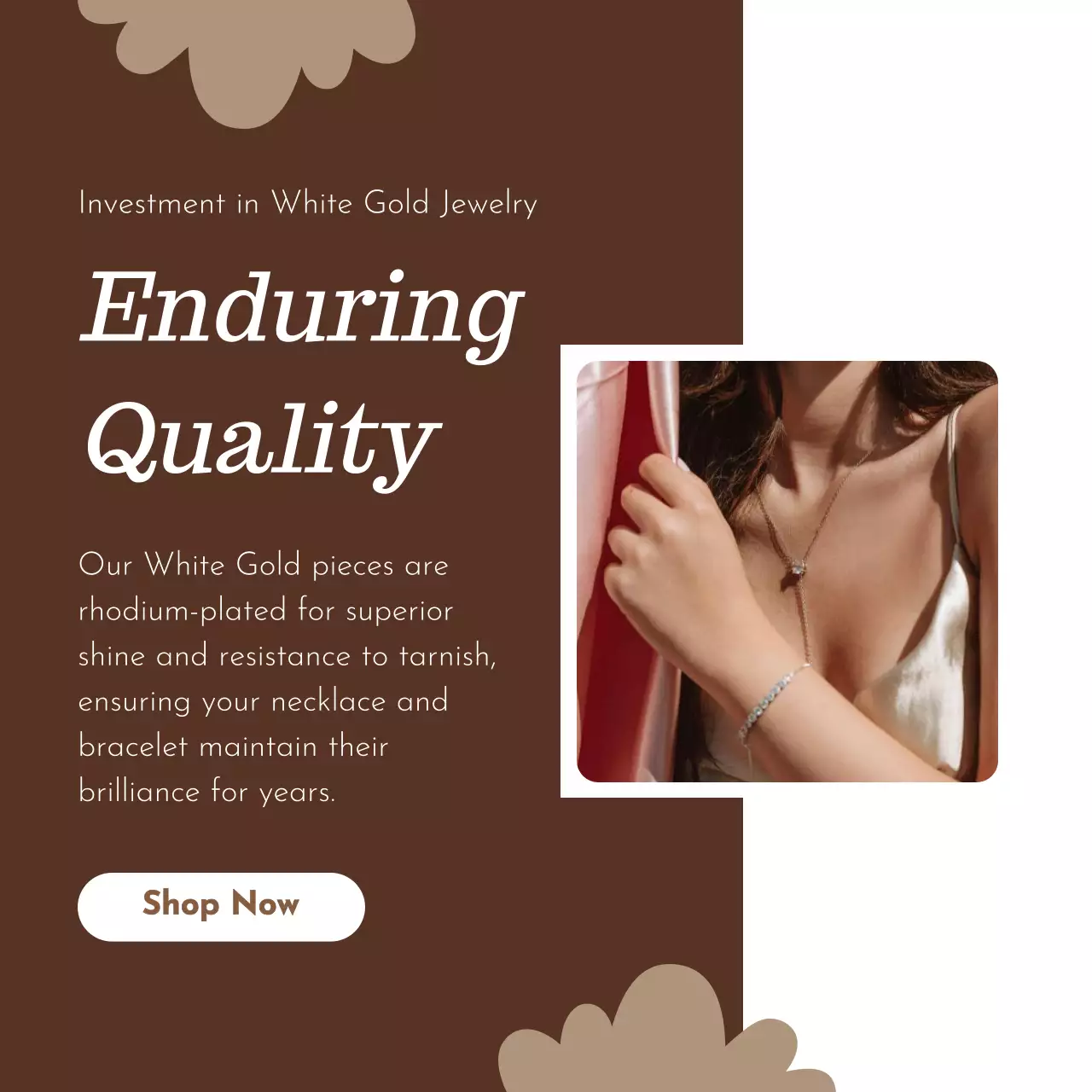갈색 고급 주얼리 광고