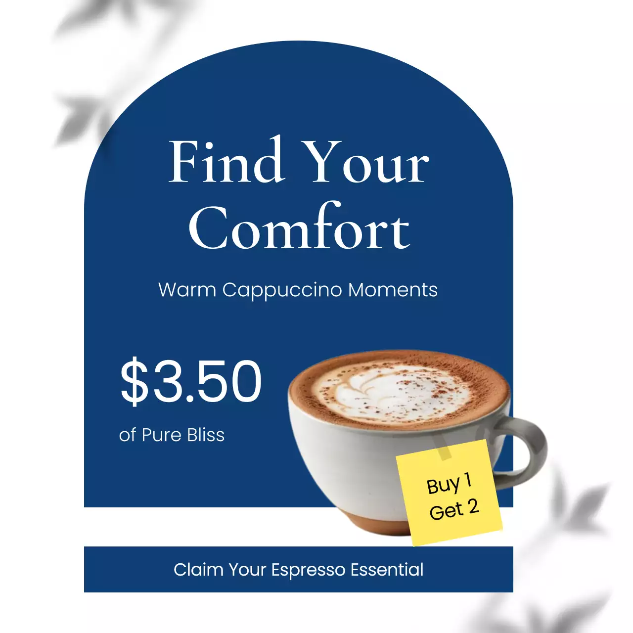 파랑 모던 커피 광고