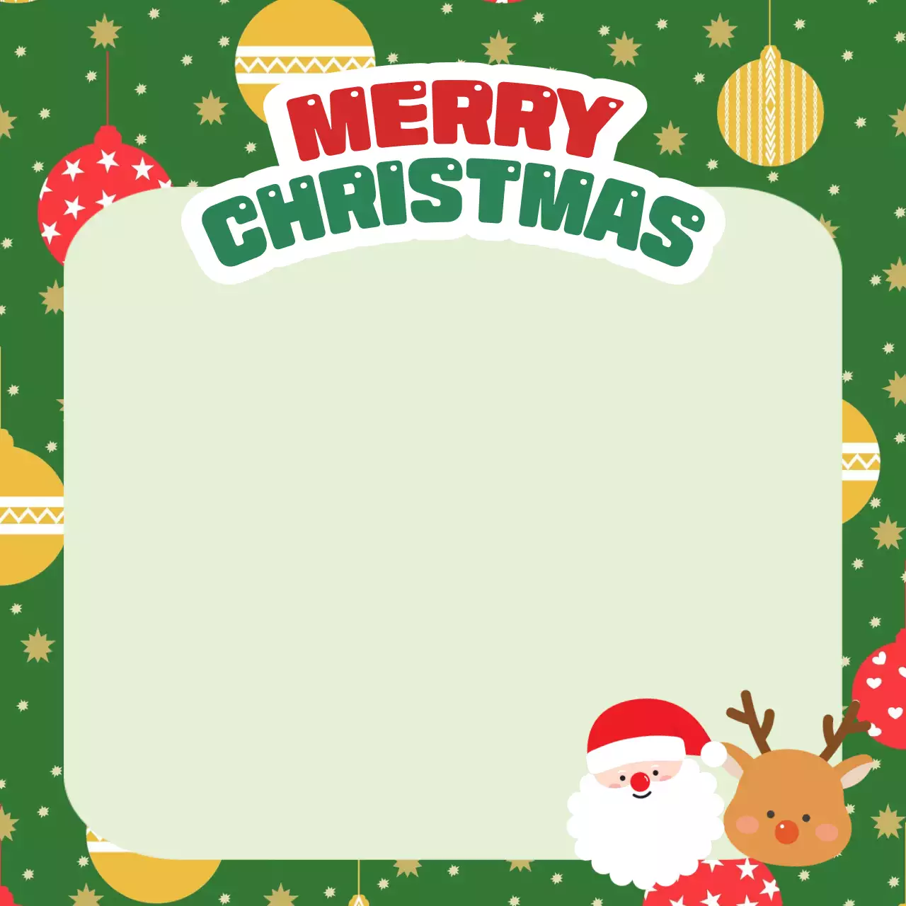 Kertas Natal sederhana dengan warna hijau cerah