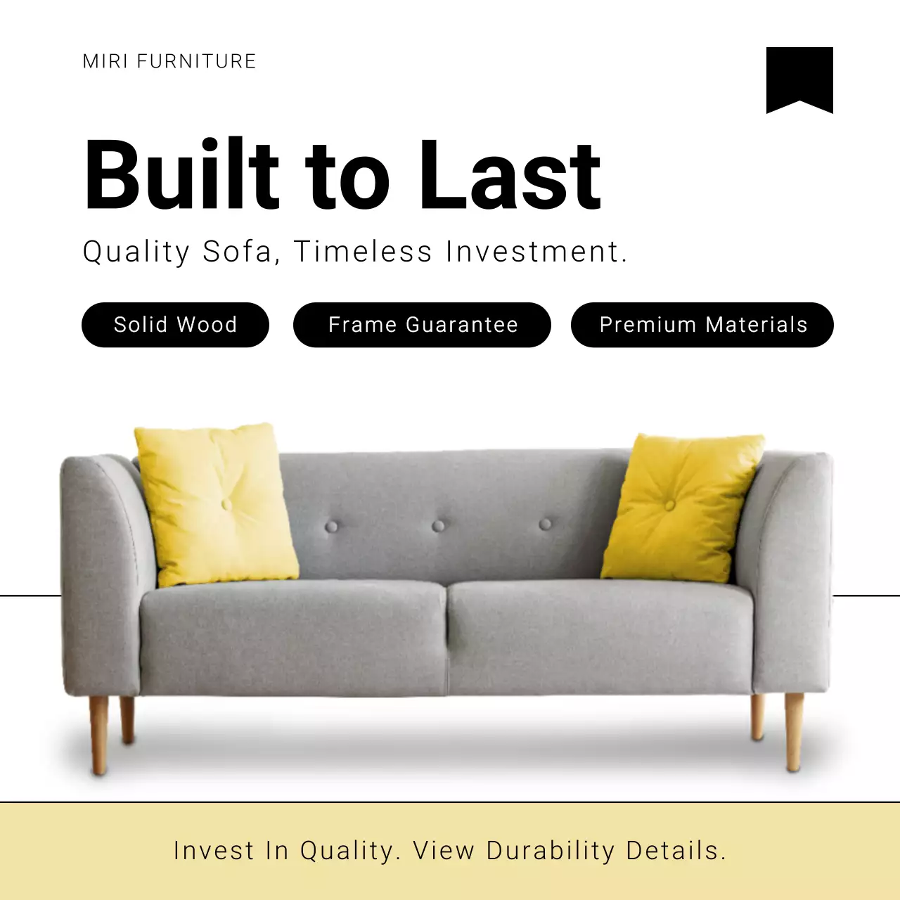 회색 모던 가구 광고