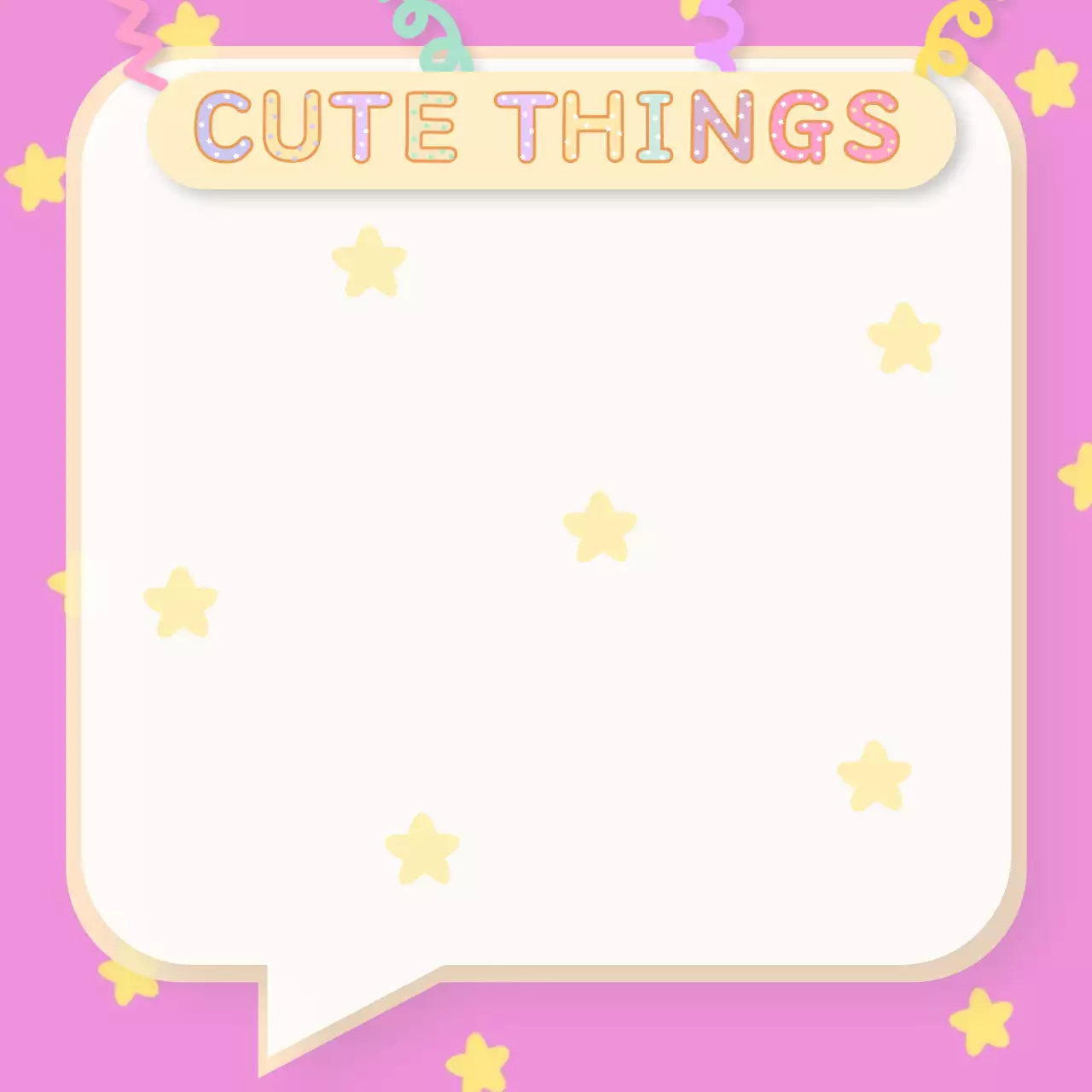 핑크 아기자기한 다꾸 문구 프레임