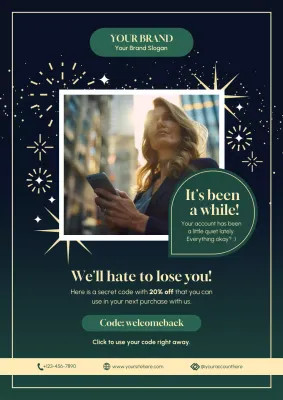 Green Elegant New Year Promotion Poster