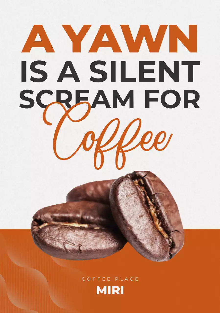 주황 모던 커피 광고