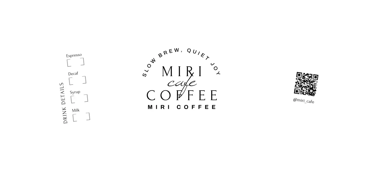 검정 미니멀 커피 메뉴 홍보