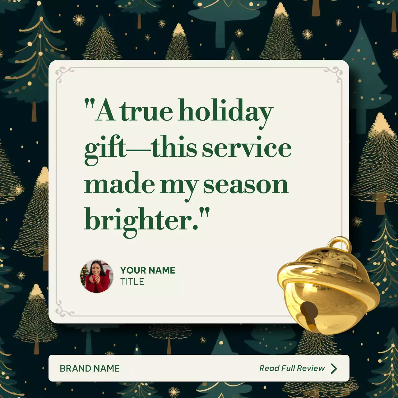 Green Festive Holiday Greeting Social Media