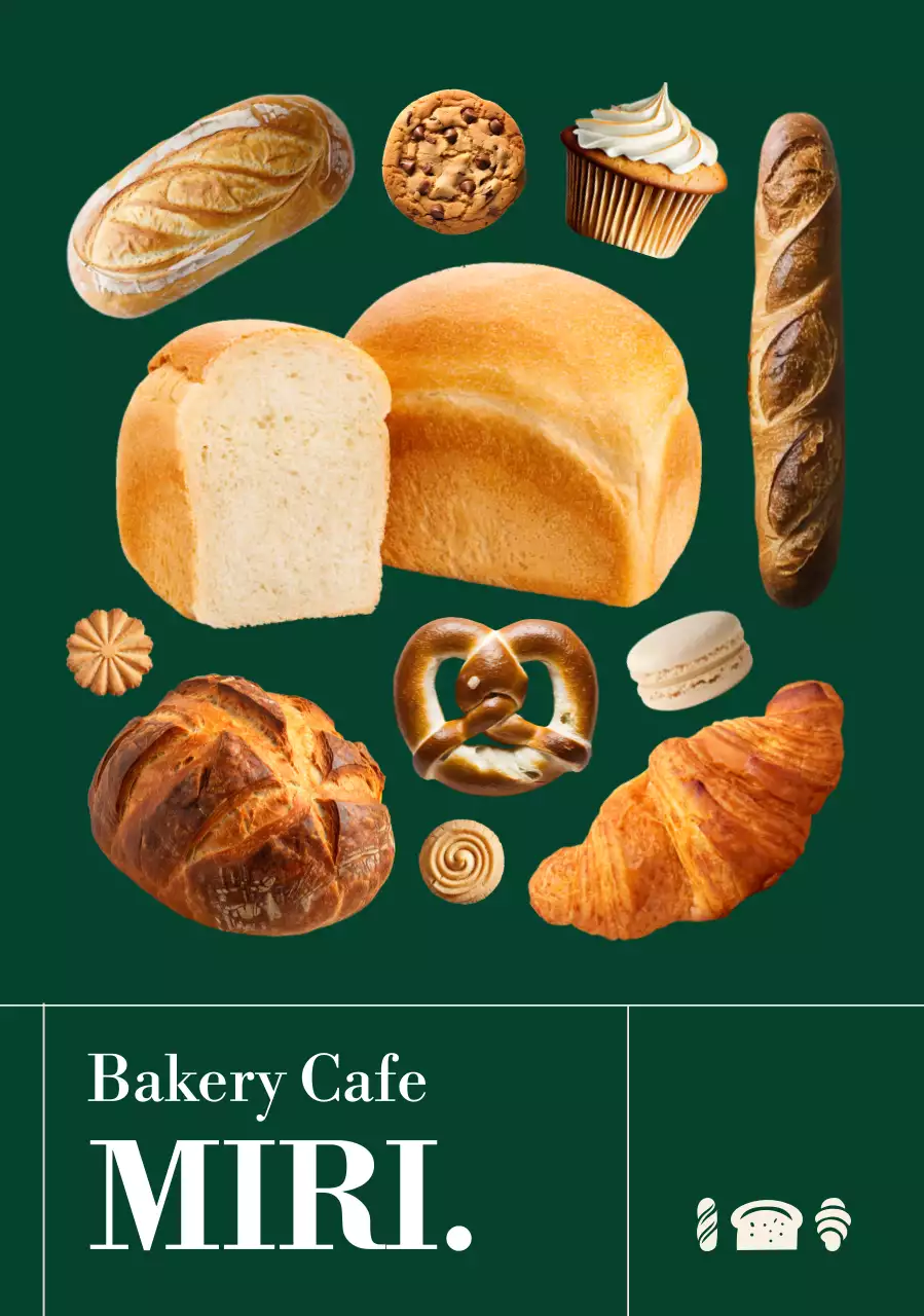초록 모던 베이커리 광고