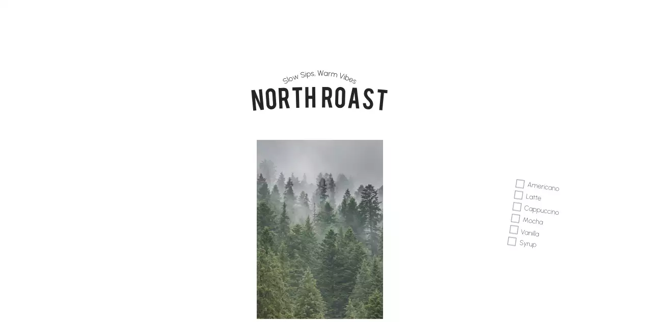 초록 자연 커피 메뉴판