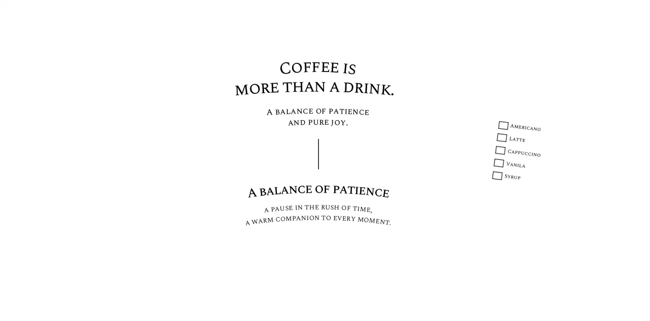 흰색 미니멀 커피 설명서