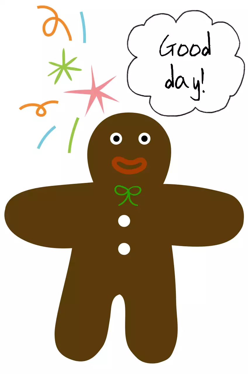 갈색 아기자기한 크리스마스 인사