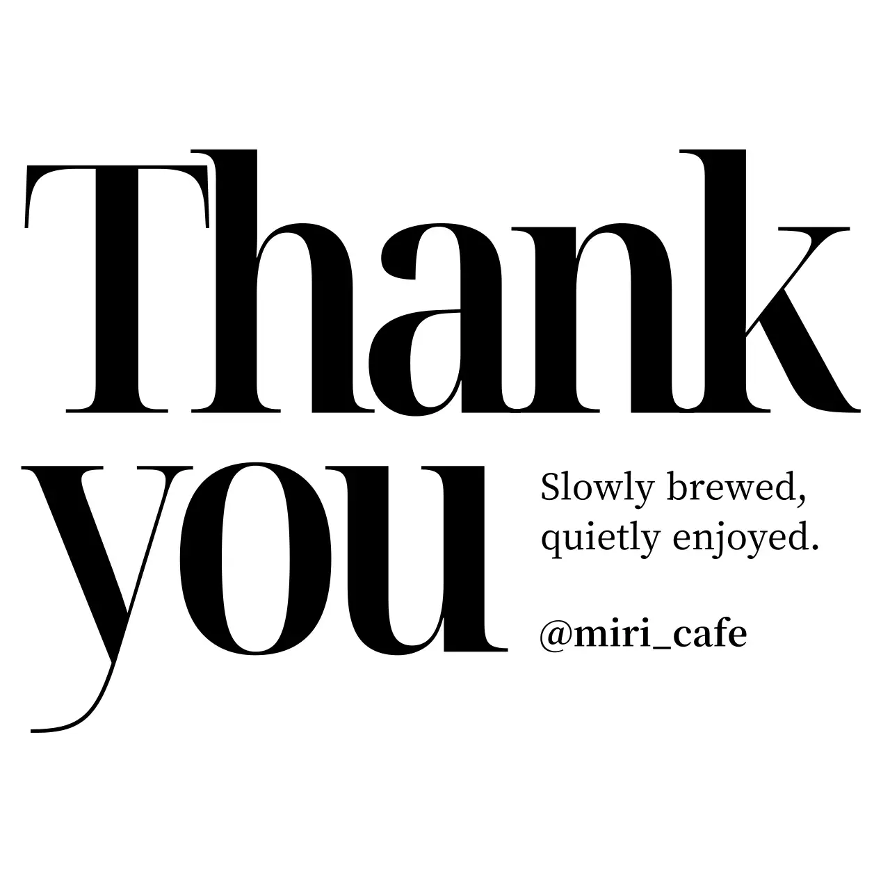 黒 シンプル メッセージ カード サンキュー