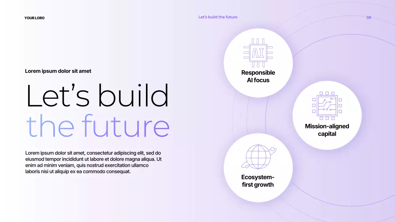 Bài thuyết trình về năng suất hiện đại màu tím