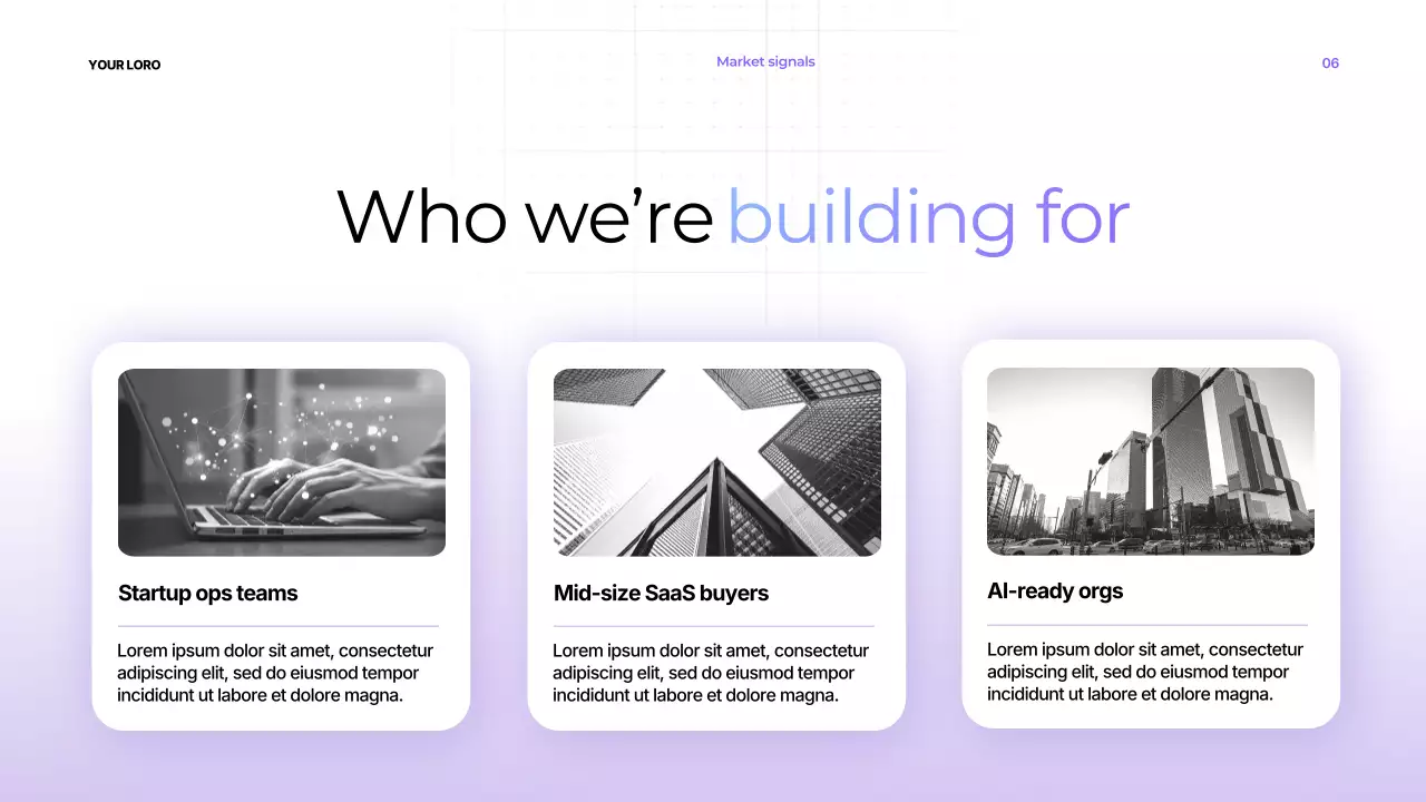 Bài thuyết trình về năng suất hiện đại màu tím