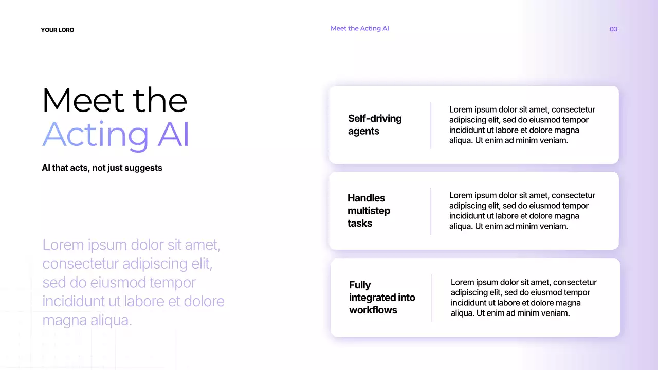 Bài thuyết trình về năng suất hiện đại màu tím