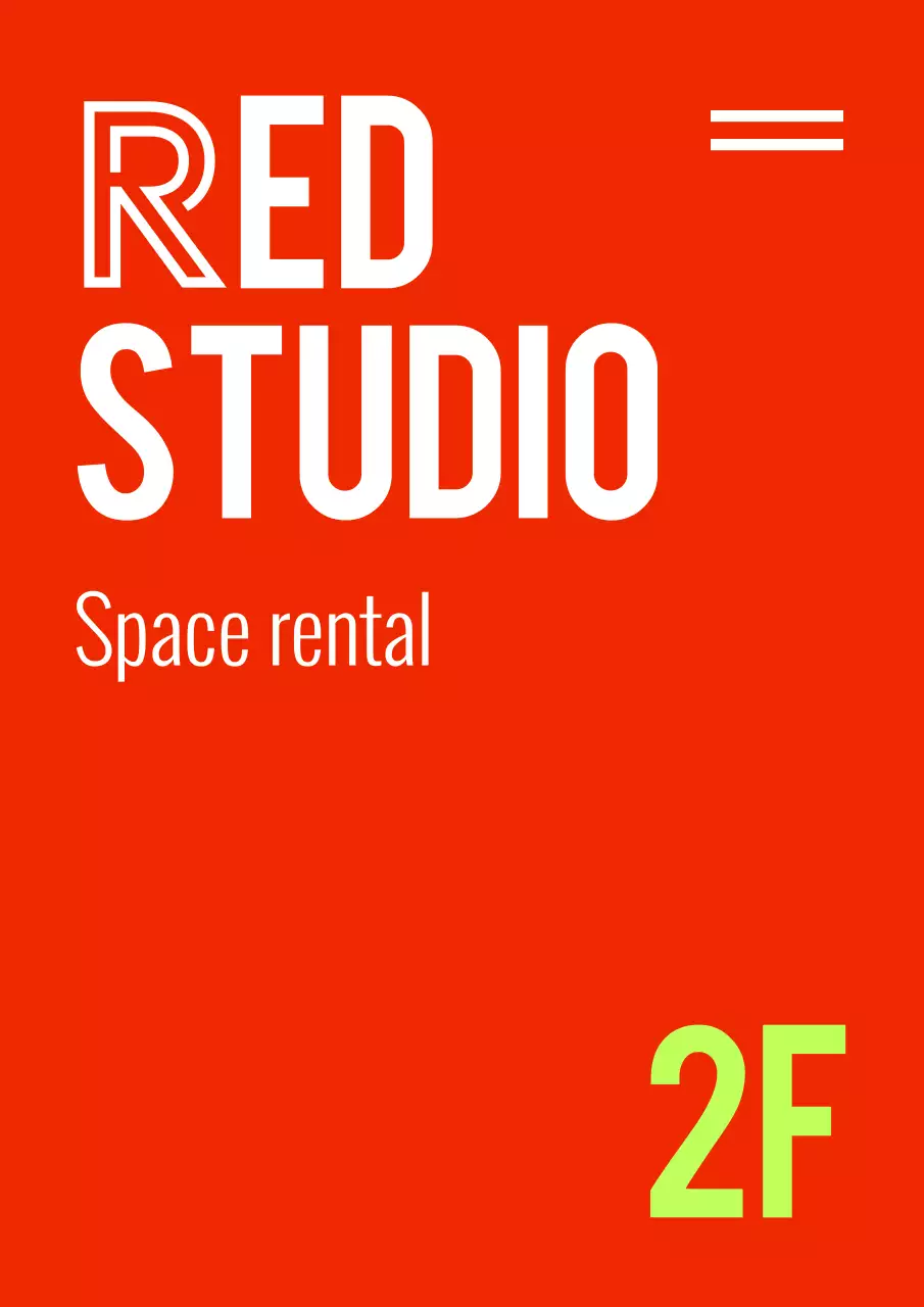 빨간색의 대여 스튜디오 층안내 스탠드