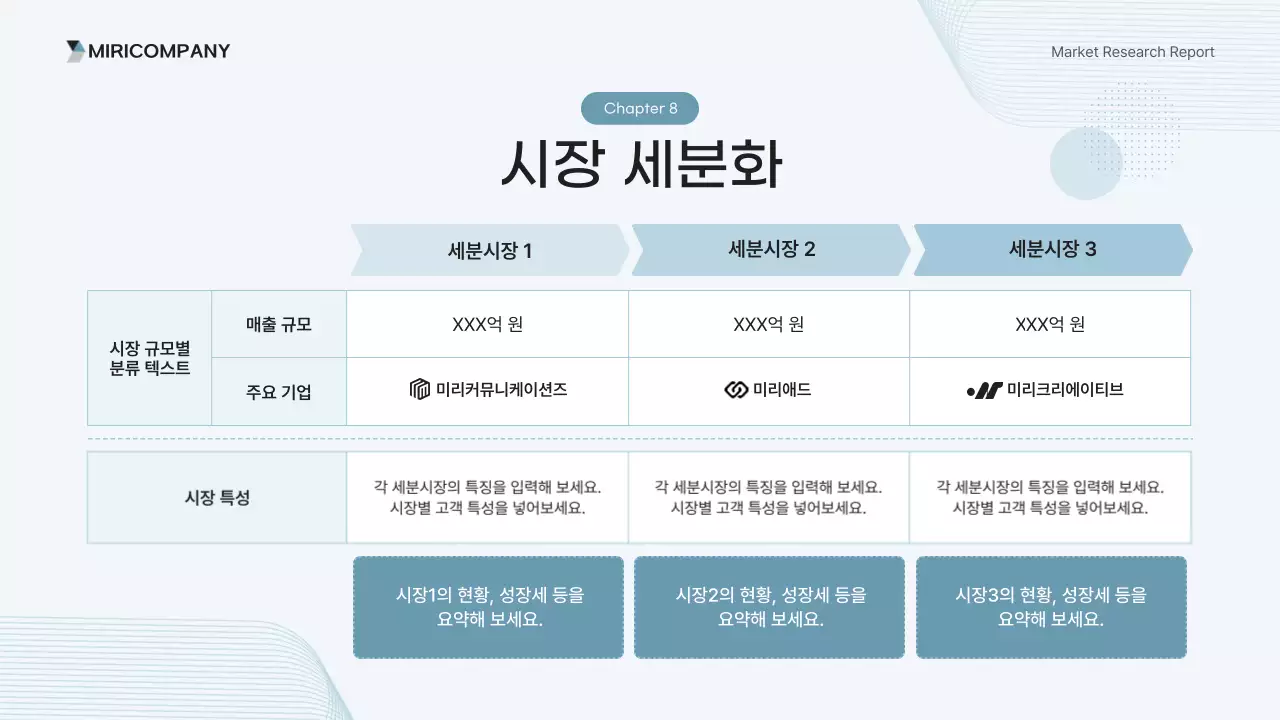 하늘색 깔끔 보고서 분석