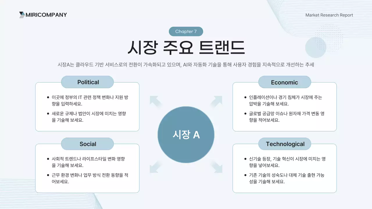 하늘색 깔끔 보고서 분석