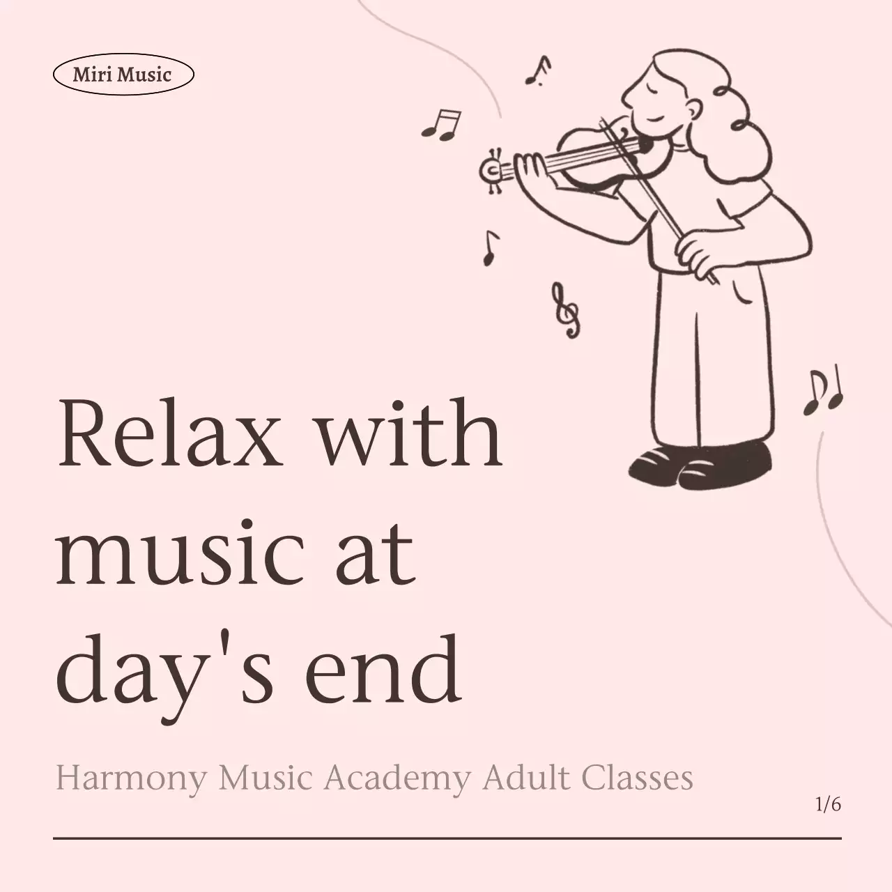 Pink Simple Music Education Advertisement