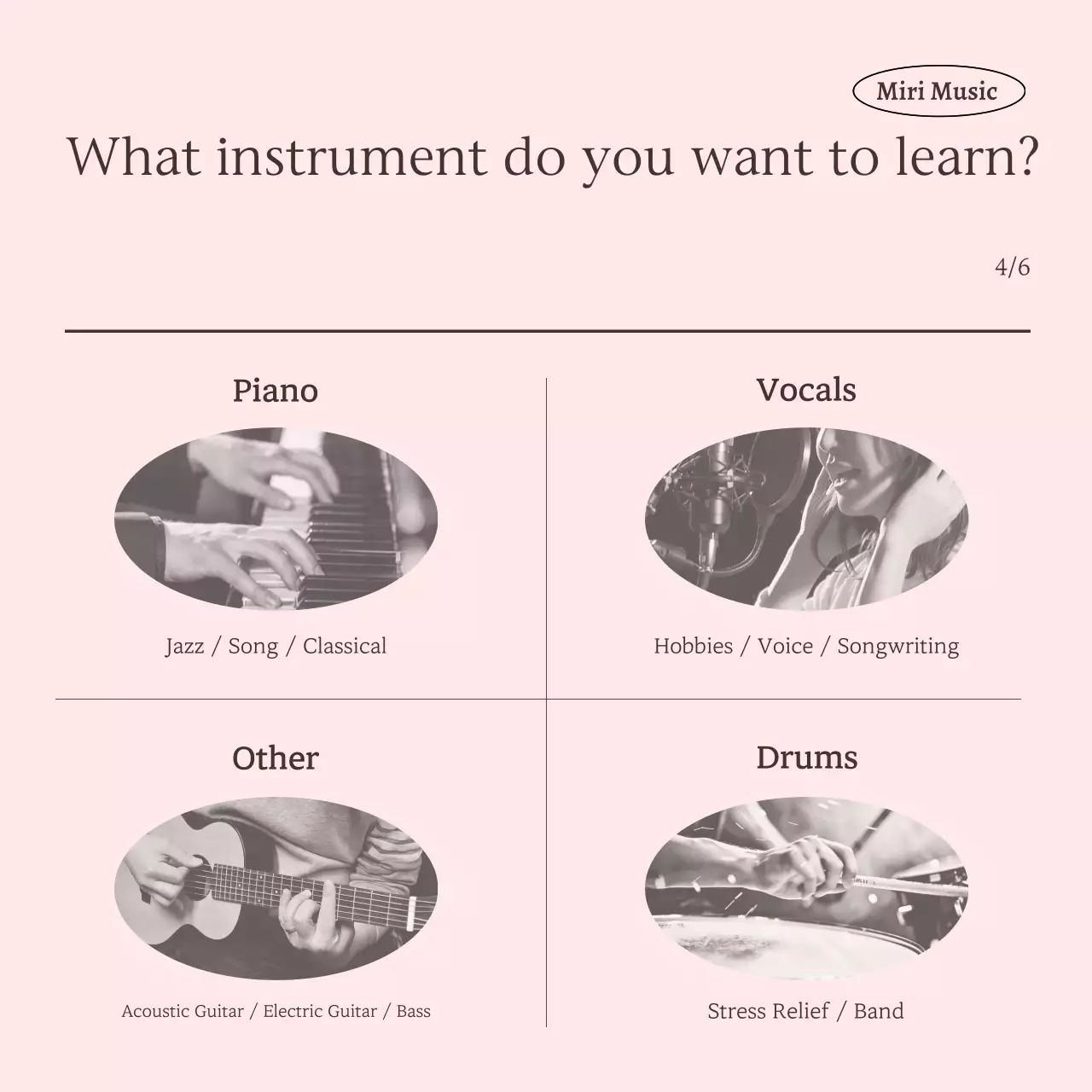 Pink Simple Music Education Advertisement