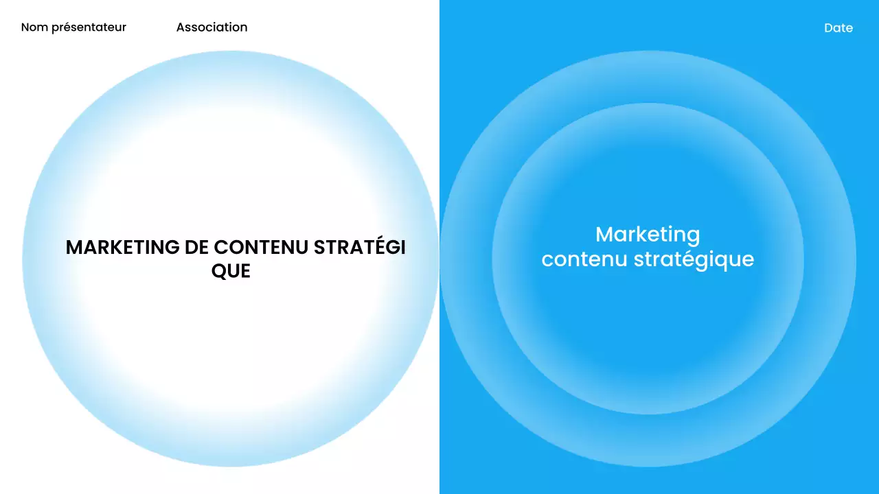 Présentation marketing moderne bleue