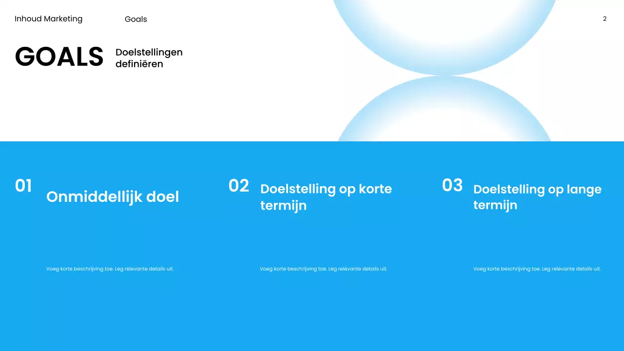 Blauwe moderne marketingpresentatie