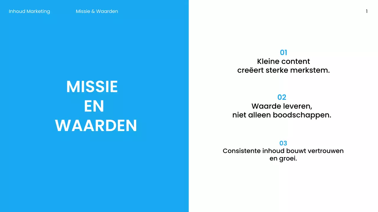 Blauwe moderne marketingpresentatie