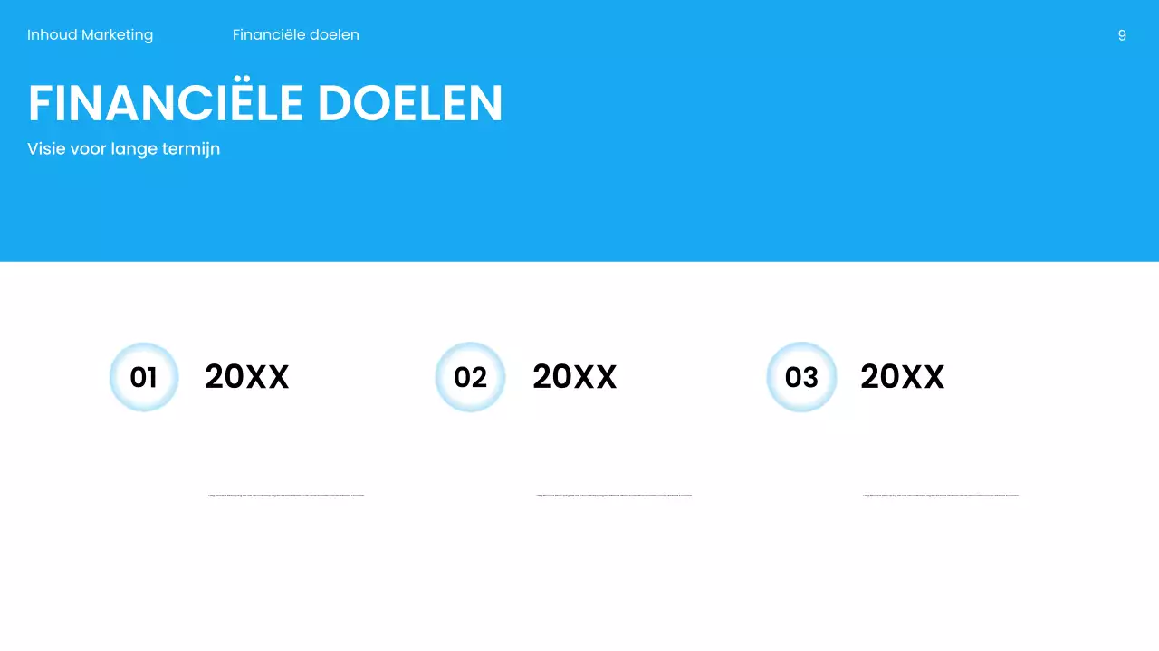 Blauwe moderne marketingpresentatie