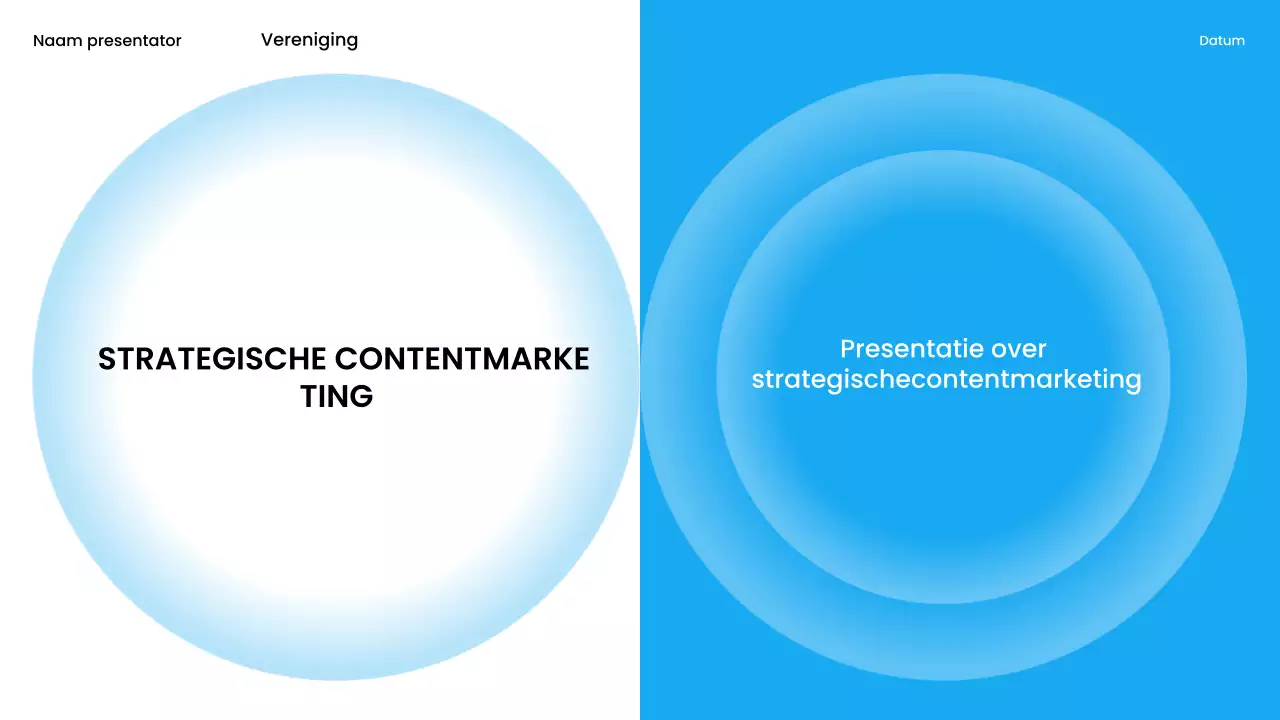 Blauwe moderne marketingpresentatie