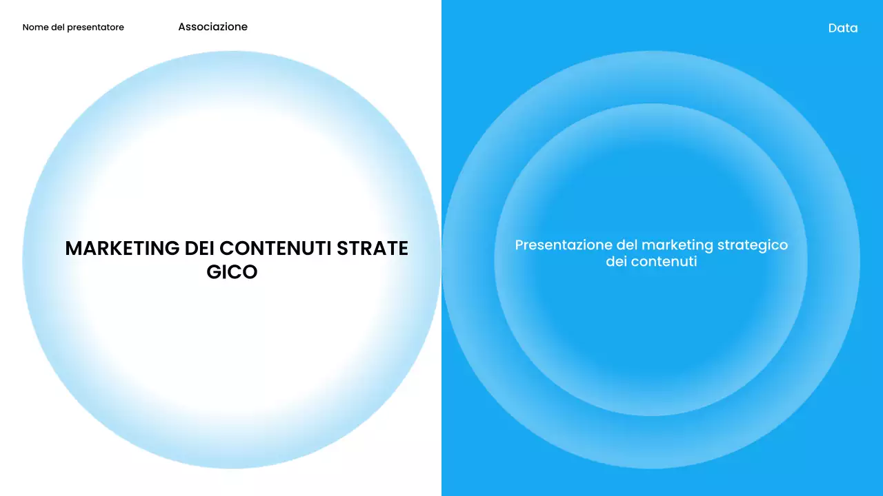 Presentazione di marketing moderno blu