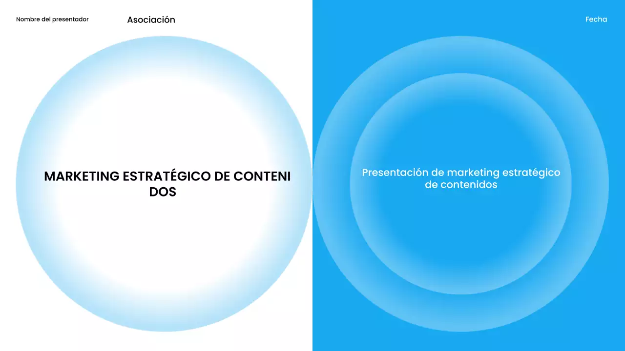 Presentación de marketing moderna azul