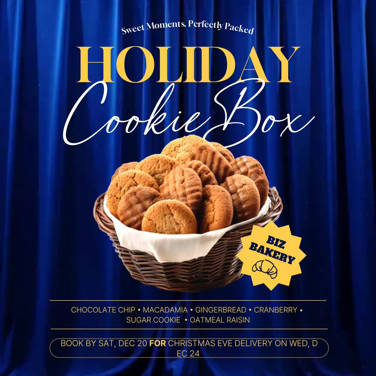 Blue Modern Christmas Ad