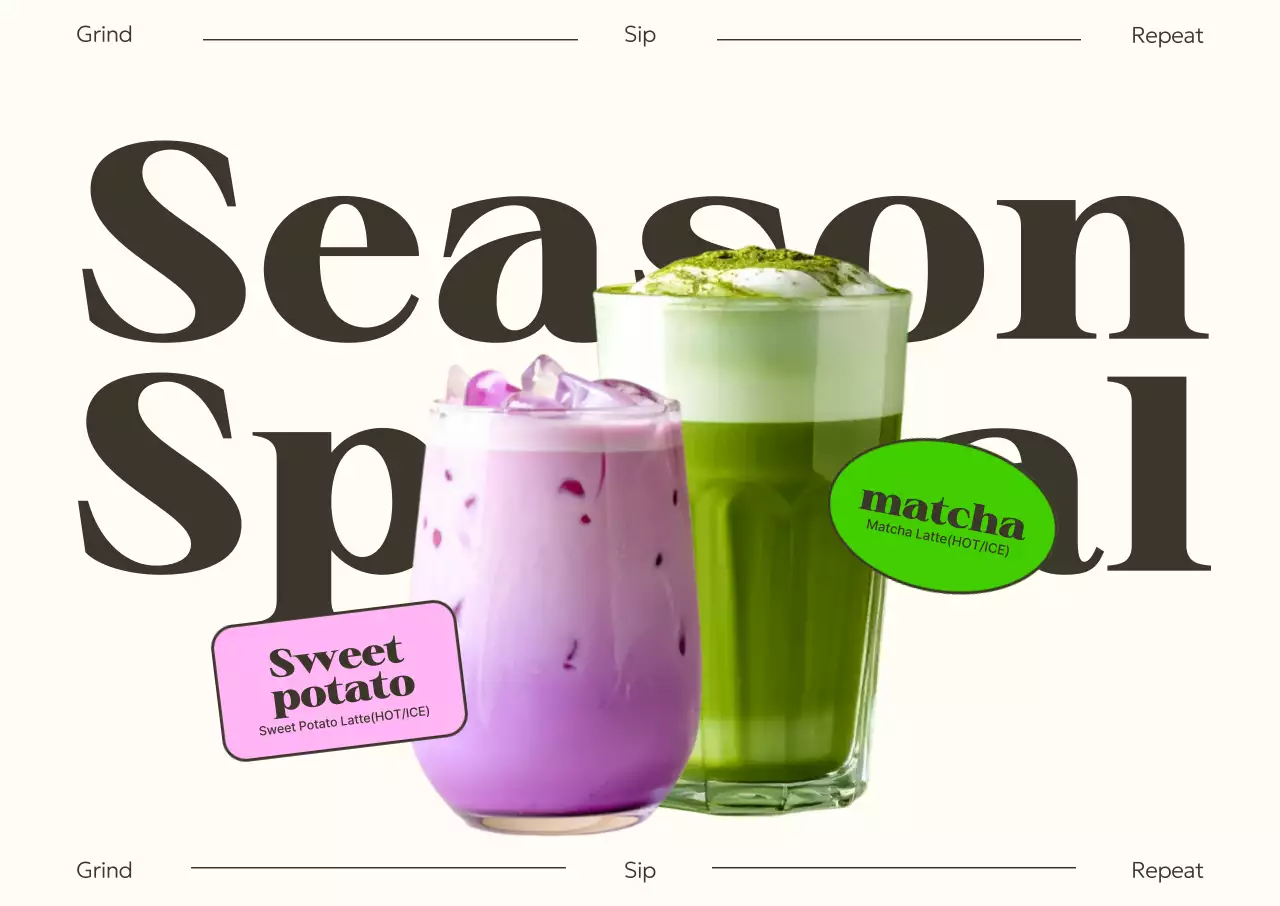 Quảng cáo thực đơn quán cà phê mới