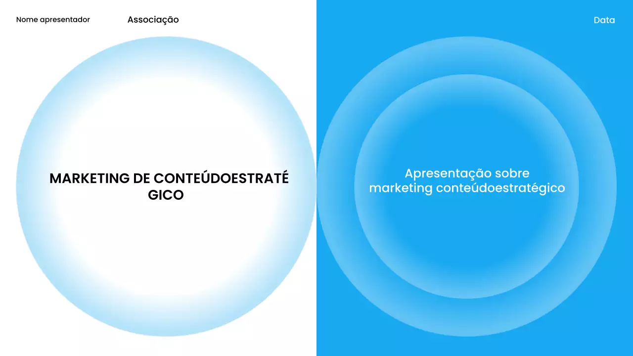 Apresentação de Marketing Moderna da Blue