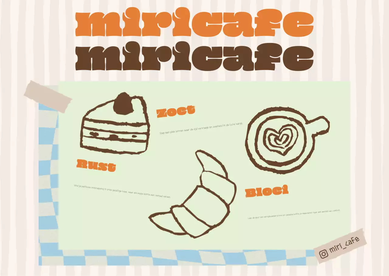 Beige Baby Cafe Menu Promotie