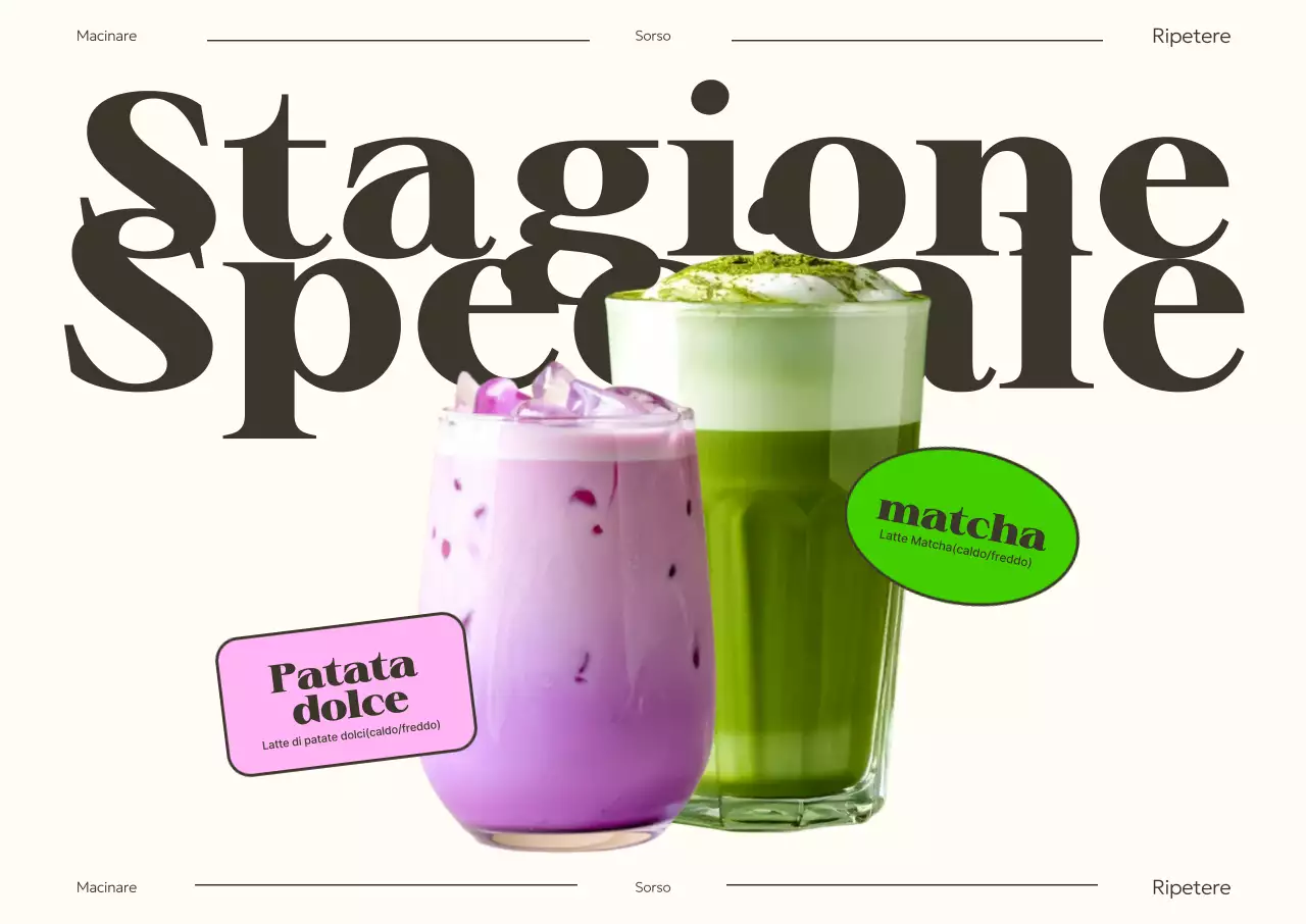 Promozione del nuovo menù del bar