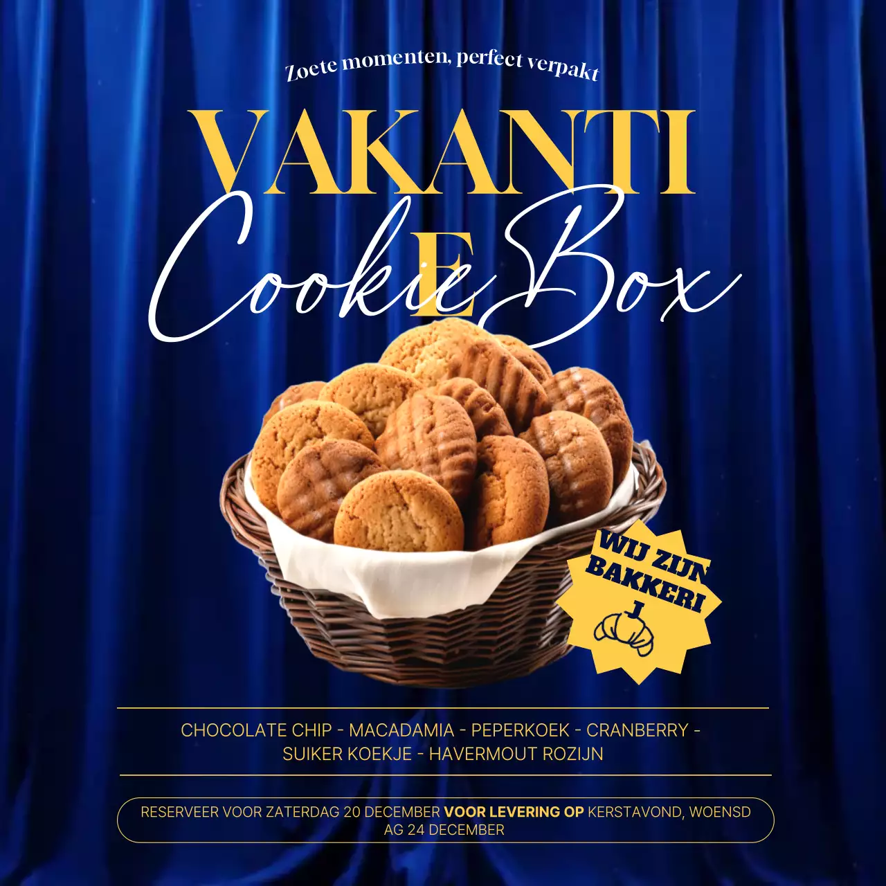 Blauwe moderne kerstadvertentie