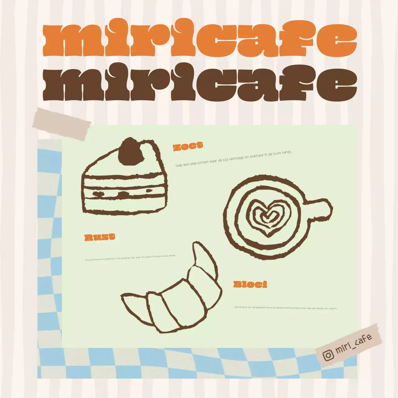 Beige Baby Cafe Menu Promotie