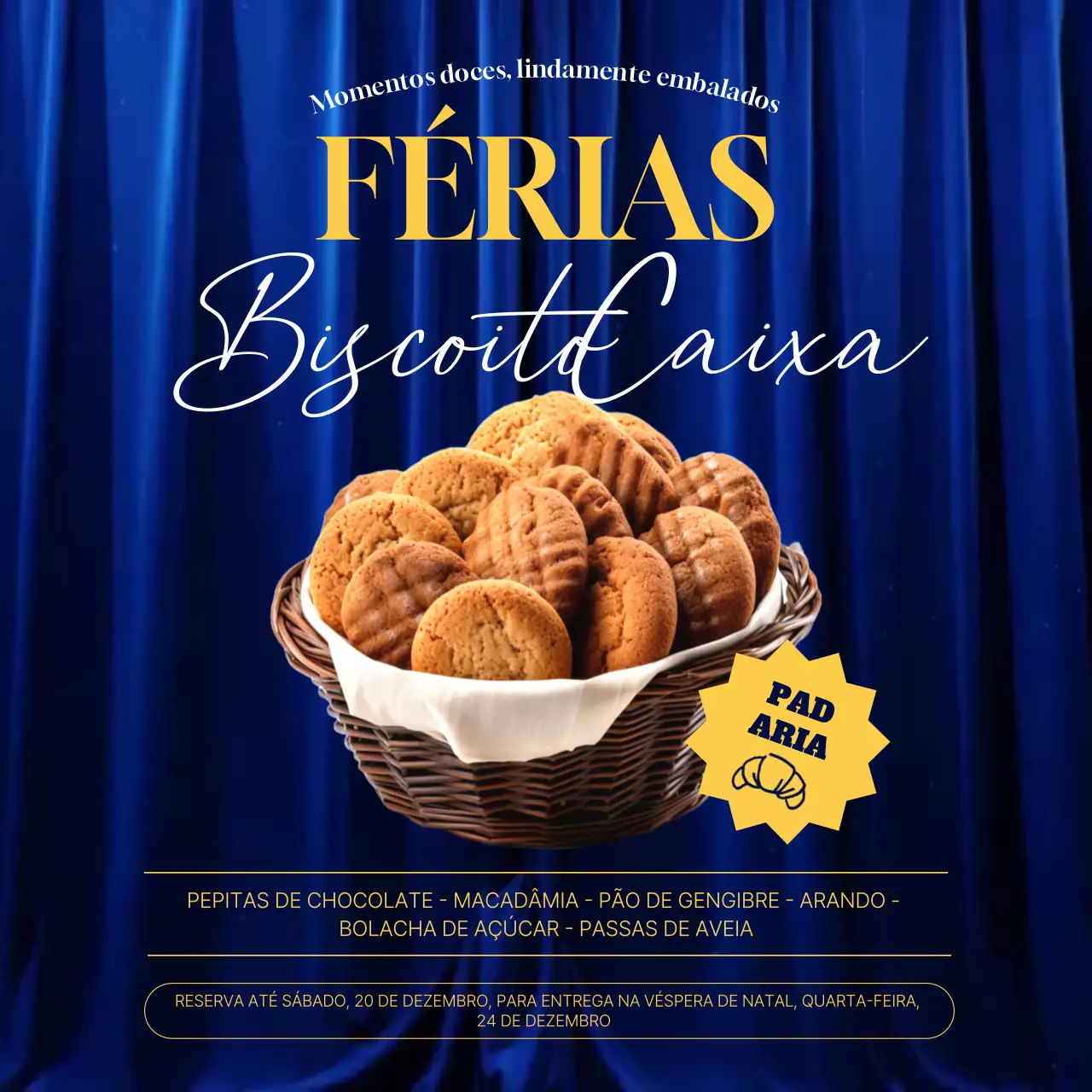 Anúncio de Natal Moderno Azul